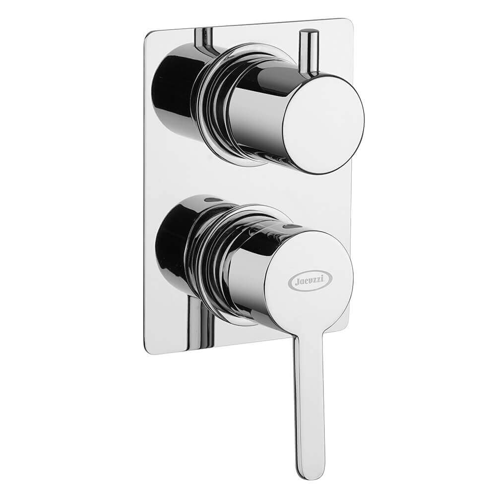 Miscelatore doccia incasso con deviatore monoleva Jacuzzi | rubinetteria Sunset ottone cromato 0SU00400JA02