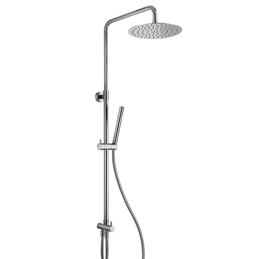 Colonna doccia Jacuzzi con altezza regolabile telescopica, deviatore a parete, doccetta e soffione COD 0SU00846JA00
