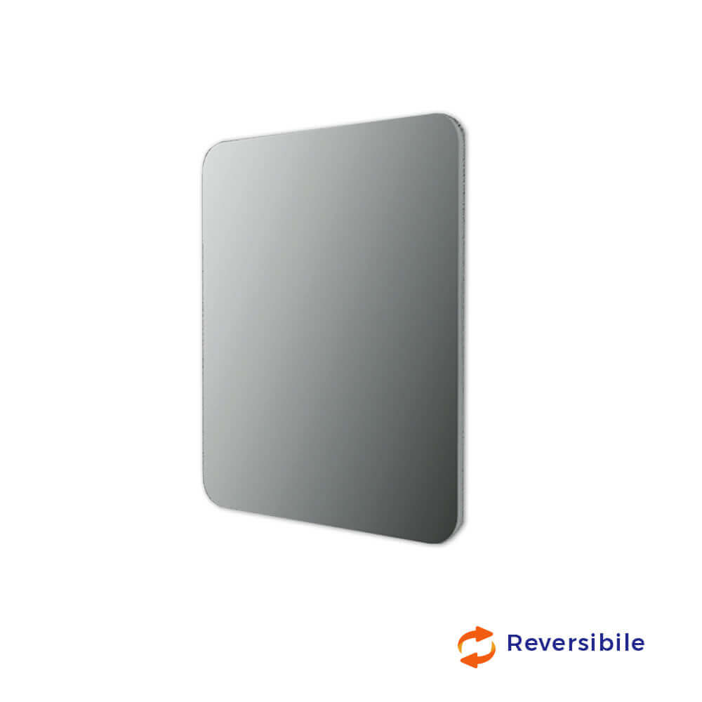 Specchio stondato filo lucido 90X74 reversibile forma rettangolare