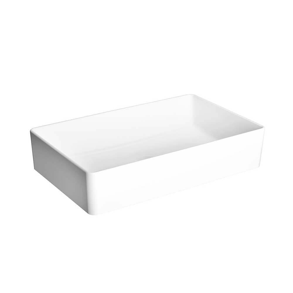 Lavabo da appoggio rettangolare Nuo di Vitra Sanitari ceramica Bianco lucido