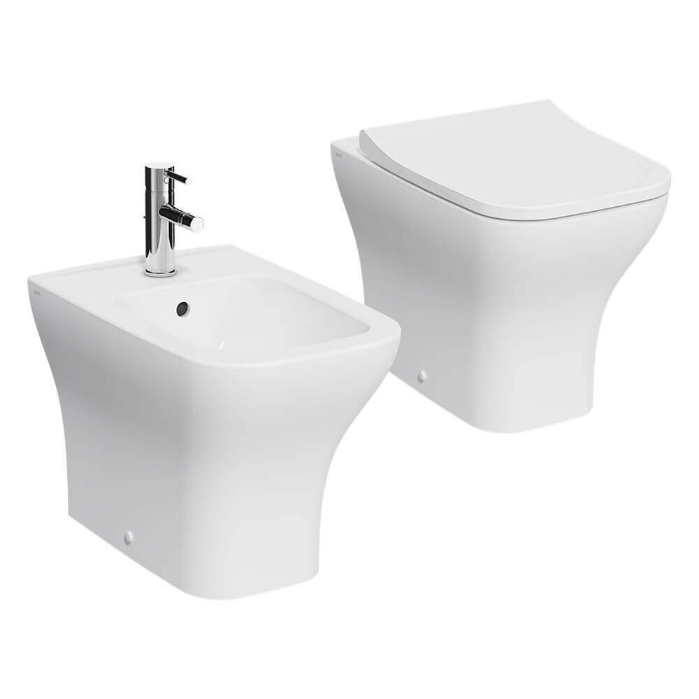 Sanitari Vitra filo muro Mia Square con wc rimless