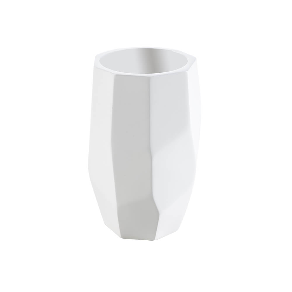 Bicchiere porta spazzolini da appoggio in solid surface di Cipì