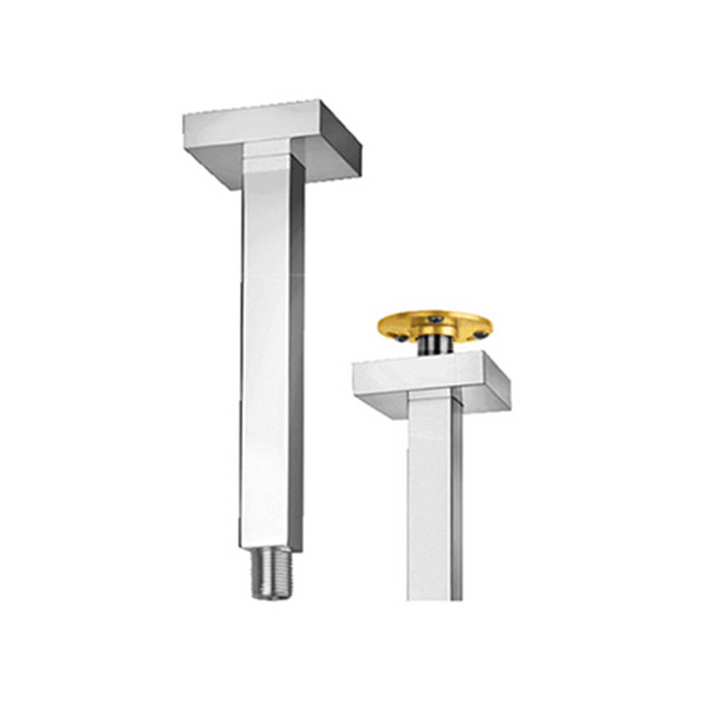 Braccio doccia a soffitto squadrato 2,5X2,5 cm con fissaggio rinforzato Jacuzzi | rubinetteria lunghezza 20 cm 1111070JA00
