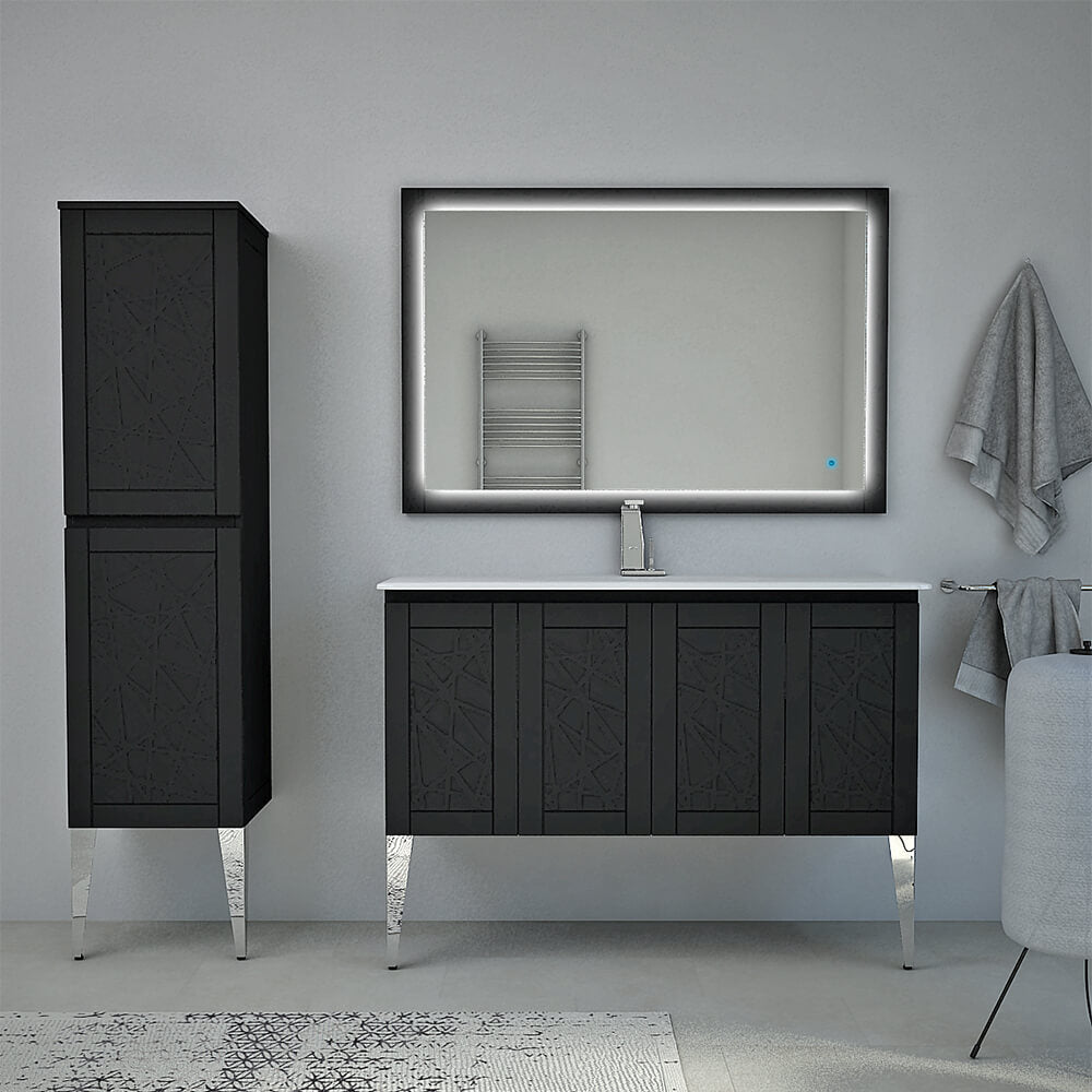 Mobile da bagno a terra Denver 120 cm finitura Grafite