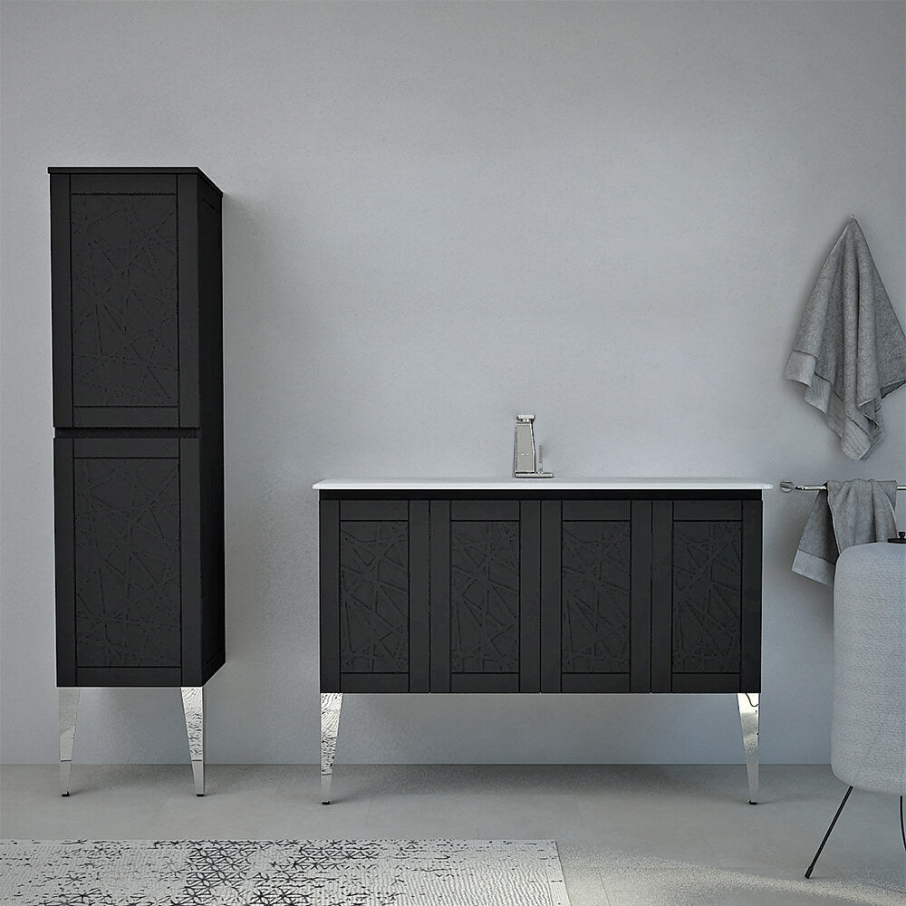 Mobile da bagno a terra Denver 120 cm finitura Grafite