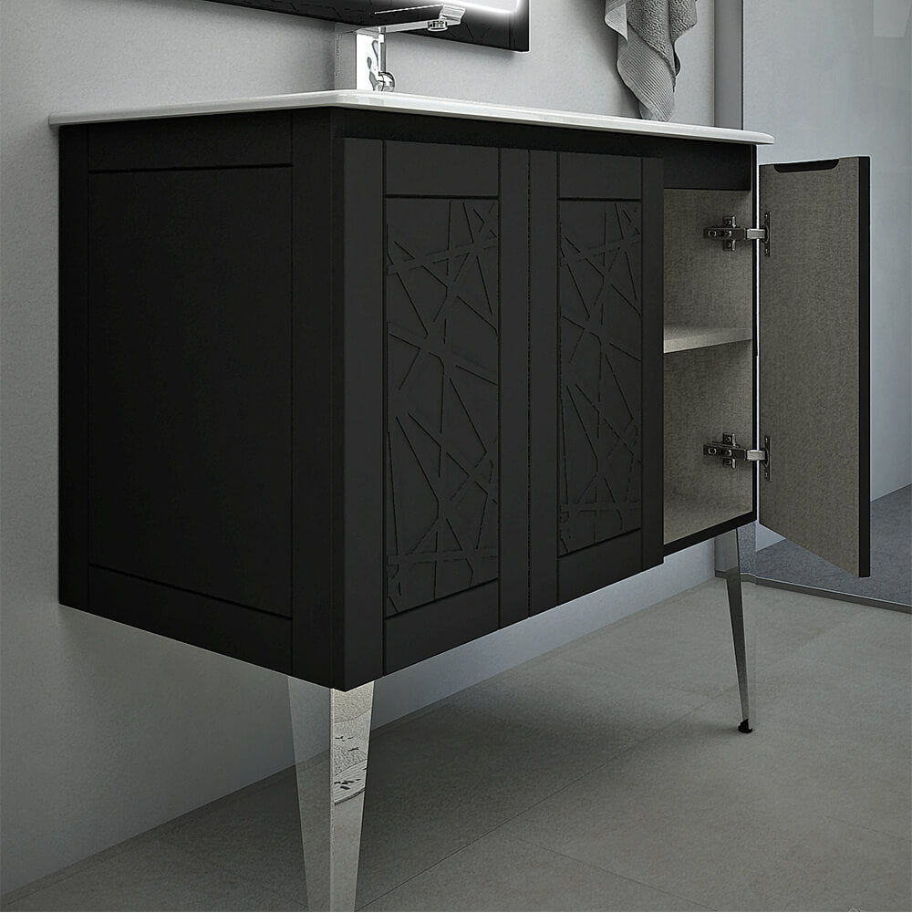 Mobile bagno Denver a terra 90 cm finitura grafite