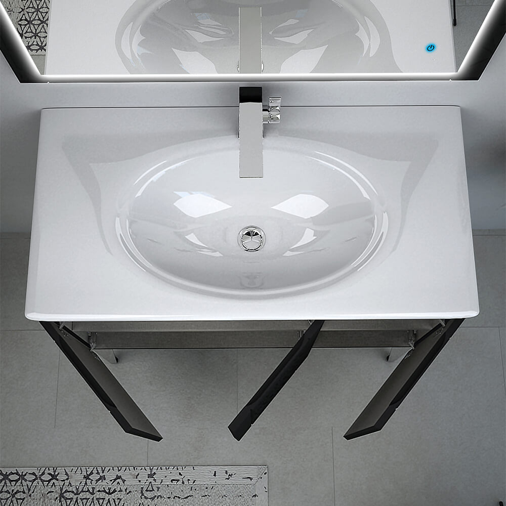 Mobile bagno Denver a terra 90 cm finitura grafite