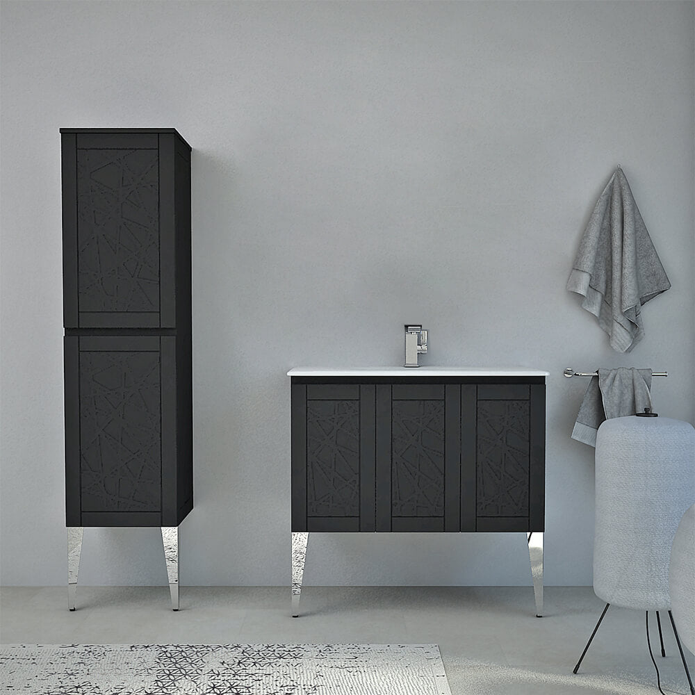 Mobile bagno Denver a terra 90 cm finitura grafite