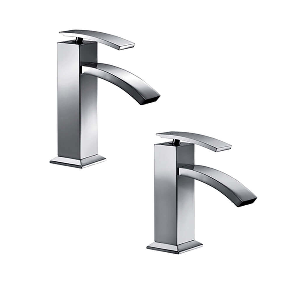 Set miscelatori lavabo + bidet Jacuzzi | rubinetteria Glint per piletta click clack