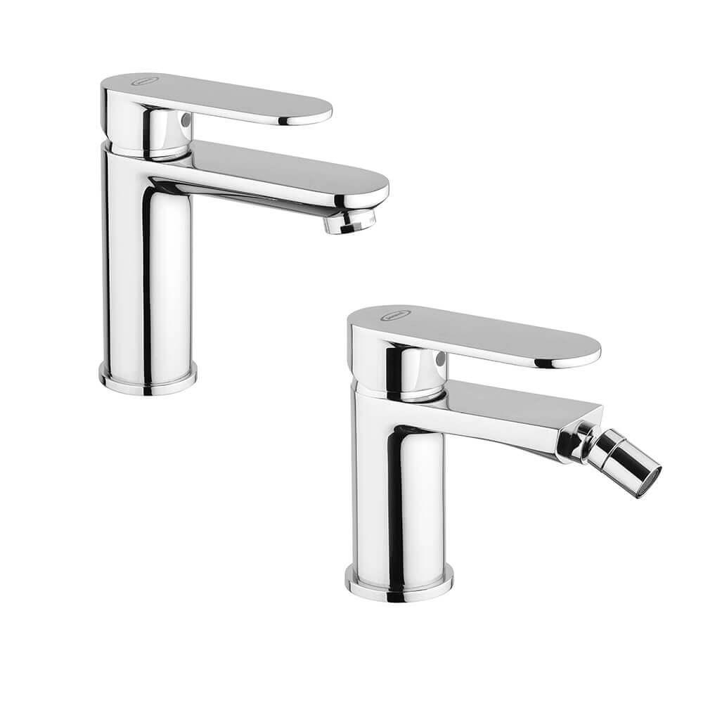 Set miscelatori Borea lavabo e bidet per piletta click clack Jacuzzi | Rubinetteria