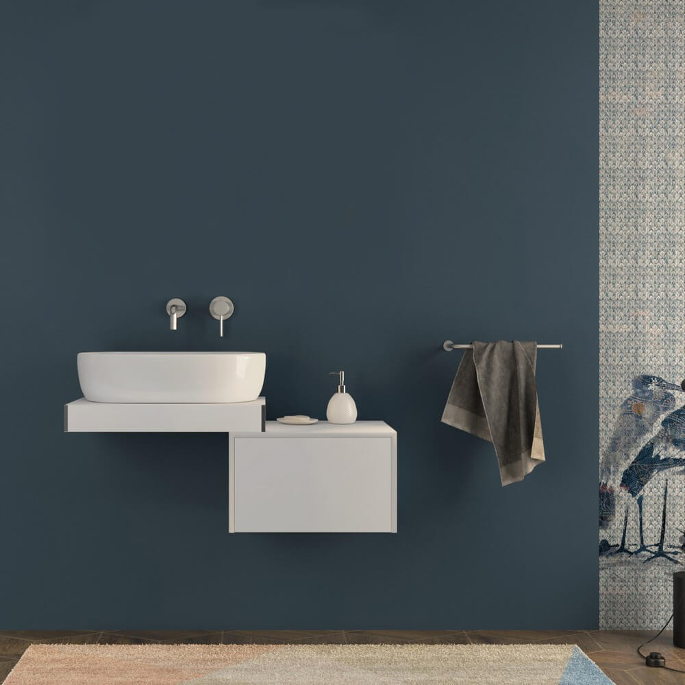 Mensolone bagno 60 cm bianco opaco sospeso
