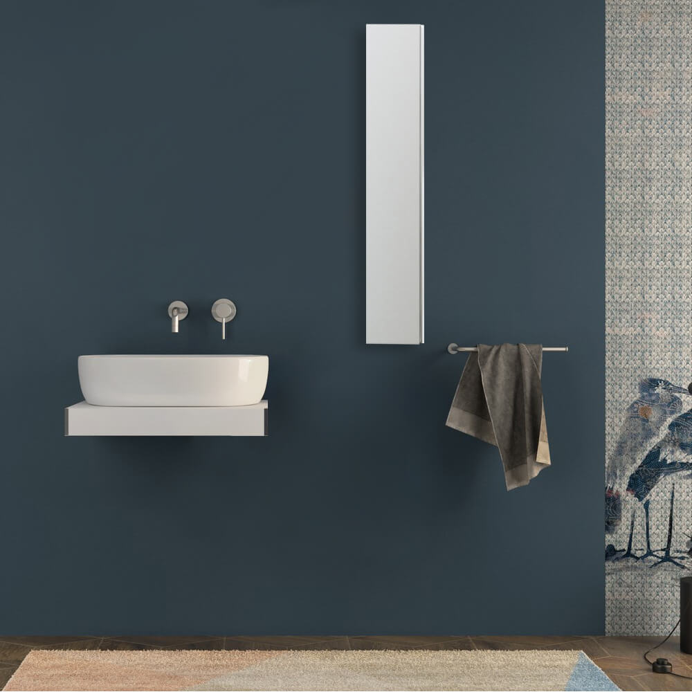 Mensolone bagno 60 cm bianco opaco sospeso