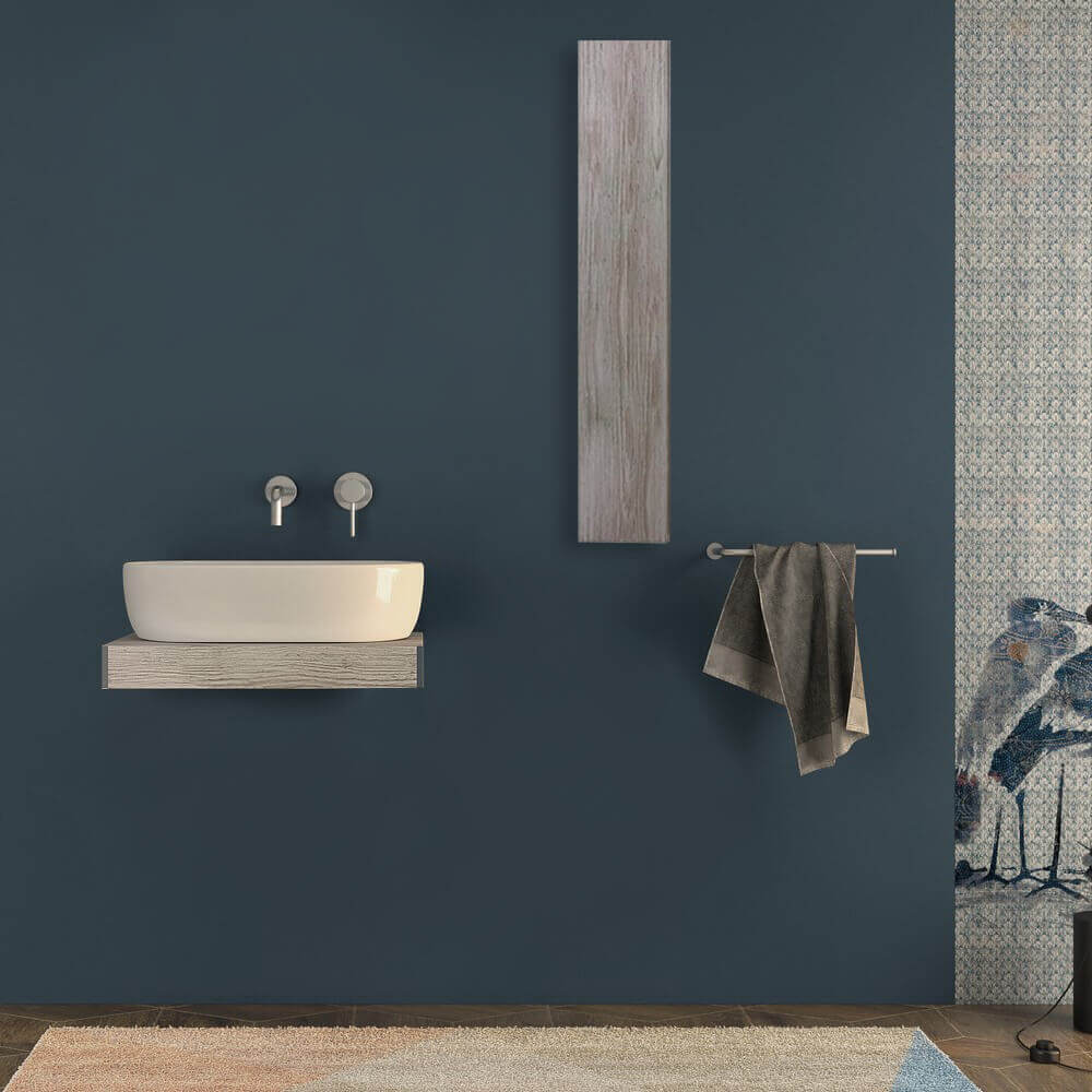 Mensolone da bagno 60 cm rovere sbiancato