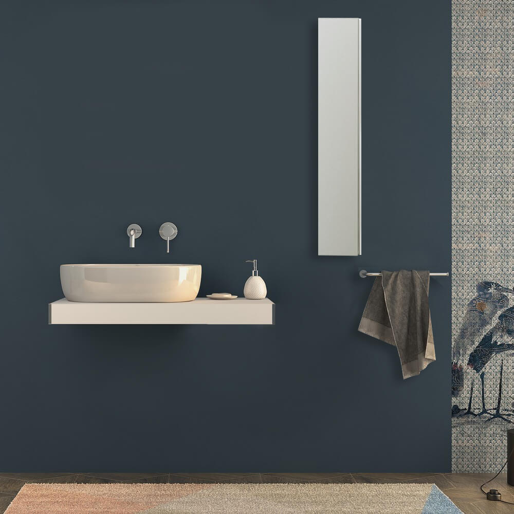 Mensolone per bagno bianco opaco 90 cm