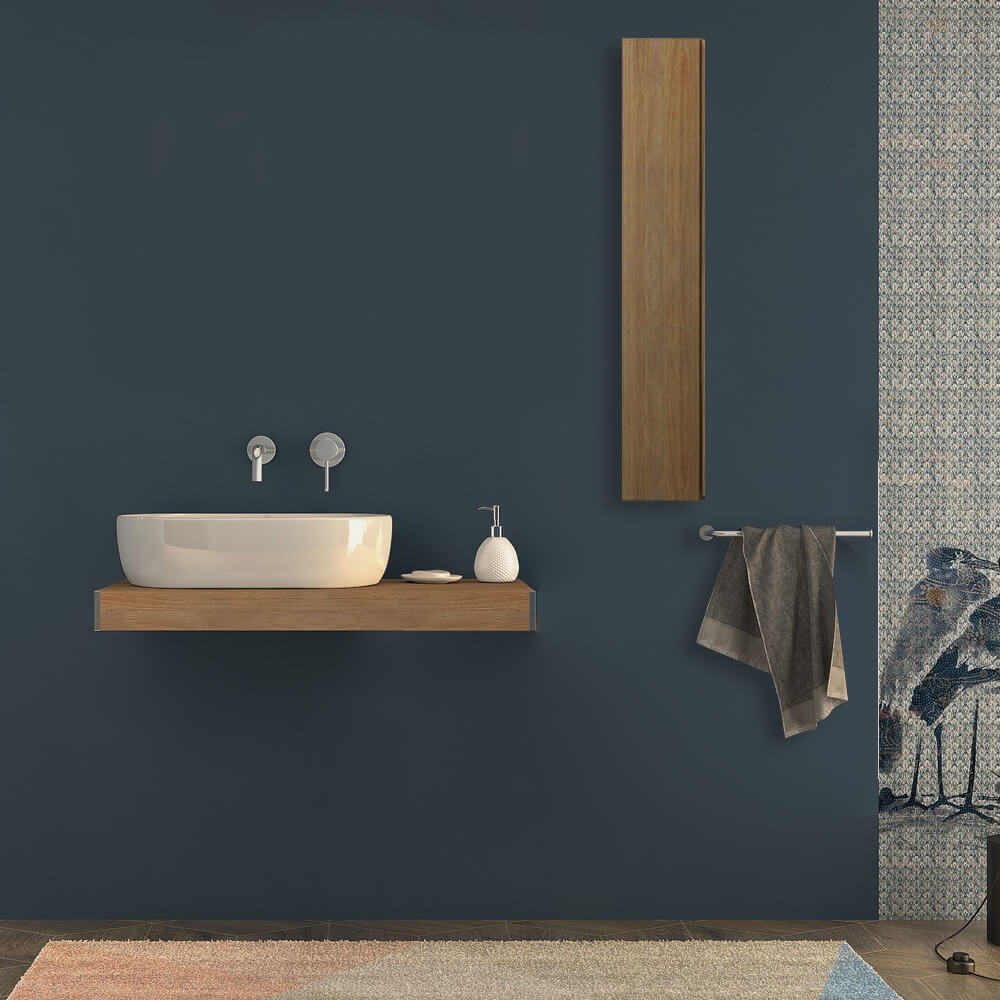 Mensolone da bagno Rovere tabacco sospeso 90 cm