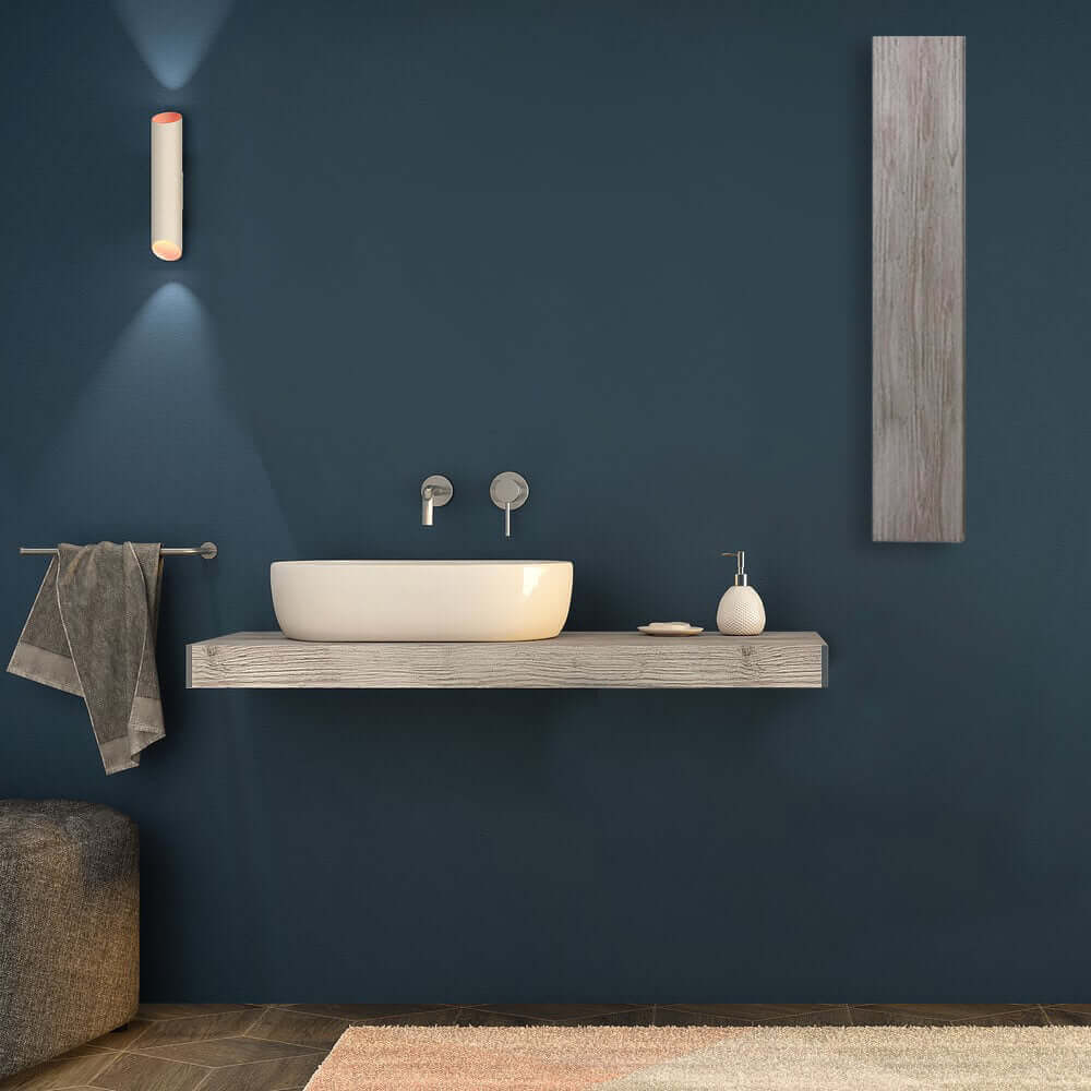 Mensolone 120 cm rovere sbiancato sospeso