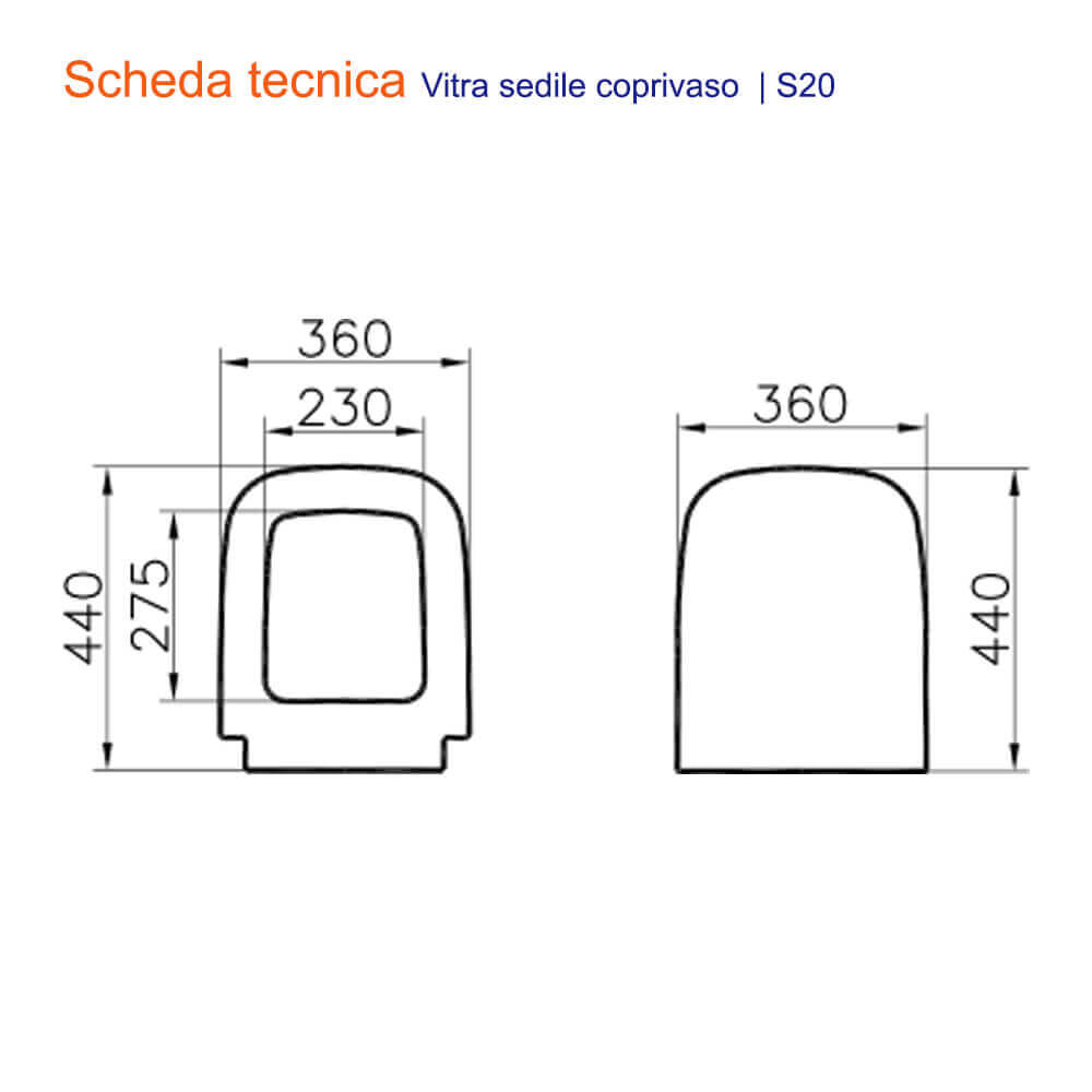 Sedile coprivaso vitra S20 in termoindurente