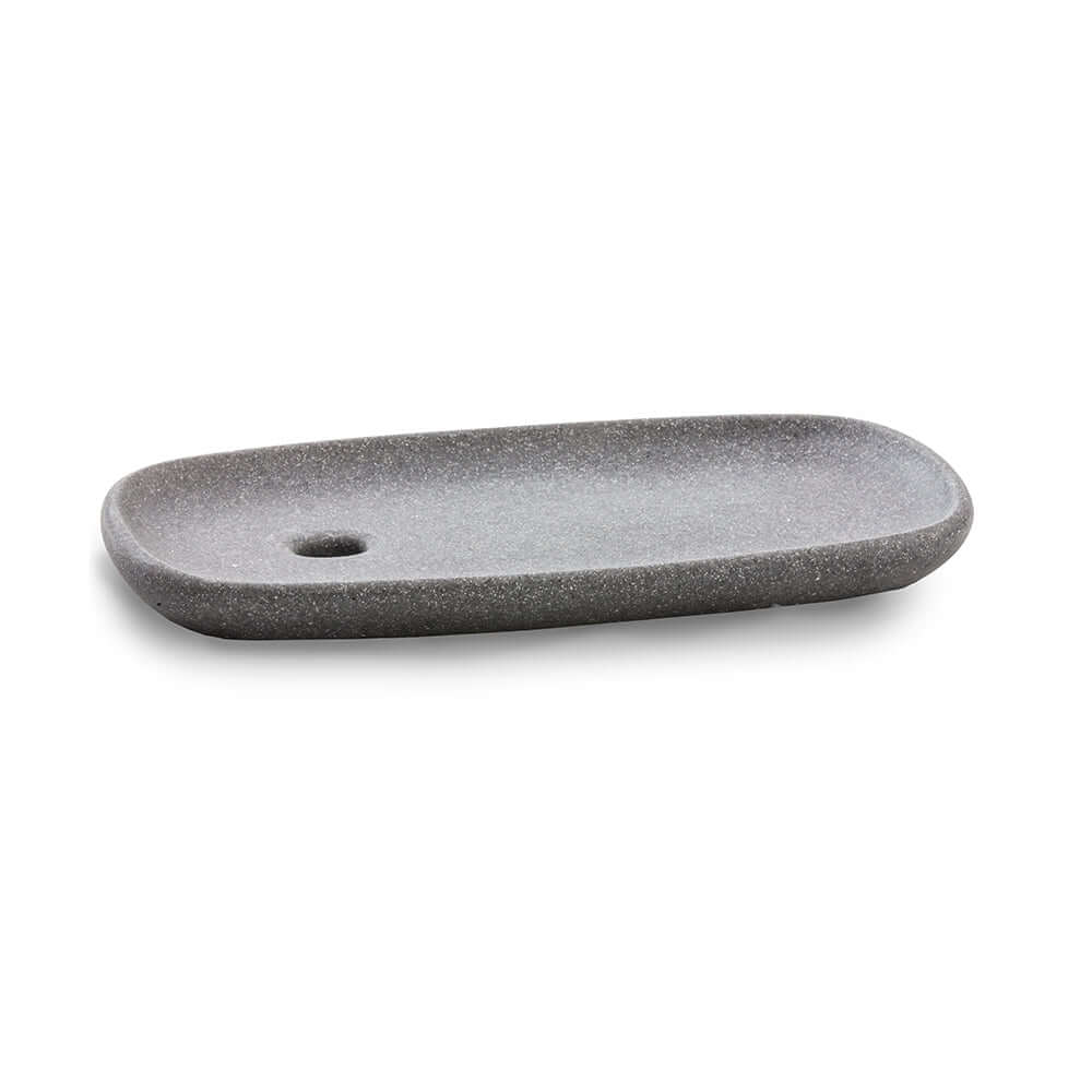 Vassoio da appoggio Cipì serie Zen grigio in resina satinata