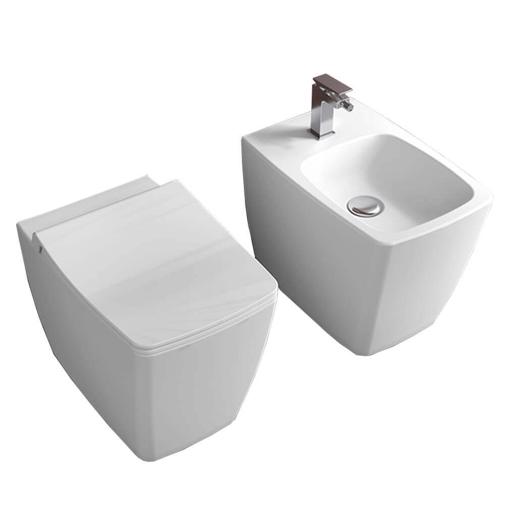 Metropole Vitra Sanitari wc e Bidet Bianco opaco filo muro