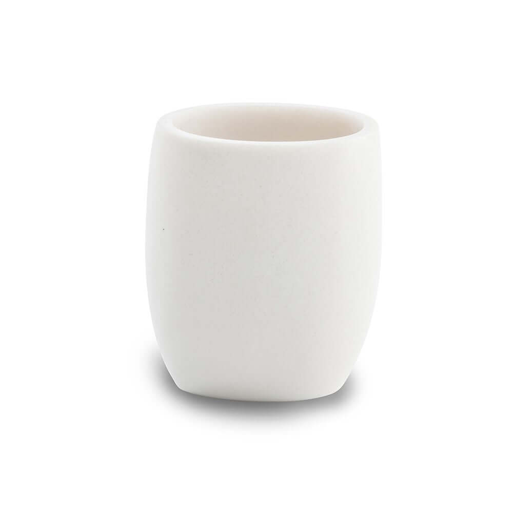 Bicchiere portaspazzolini da appoggio Cipì Zen bianco resina satinata