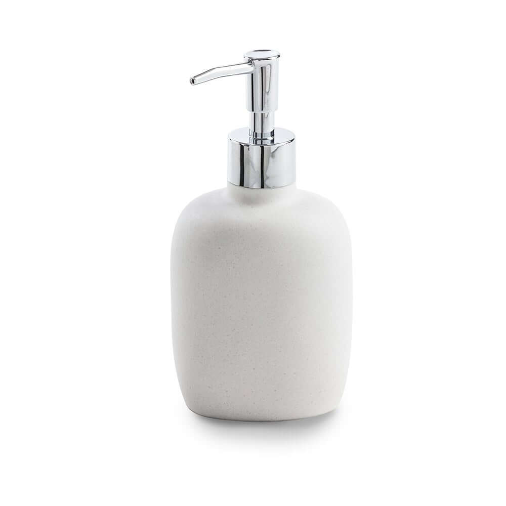 Dispenser da appoggio con pompa Cipì Zen bianco in pietra acrilica