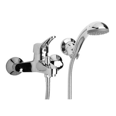 Gruppo vasca esterno con doccia duplex Ariel ottone cromato MADE IN ITALY 0RE00003A16