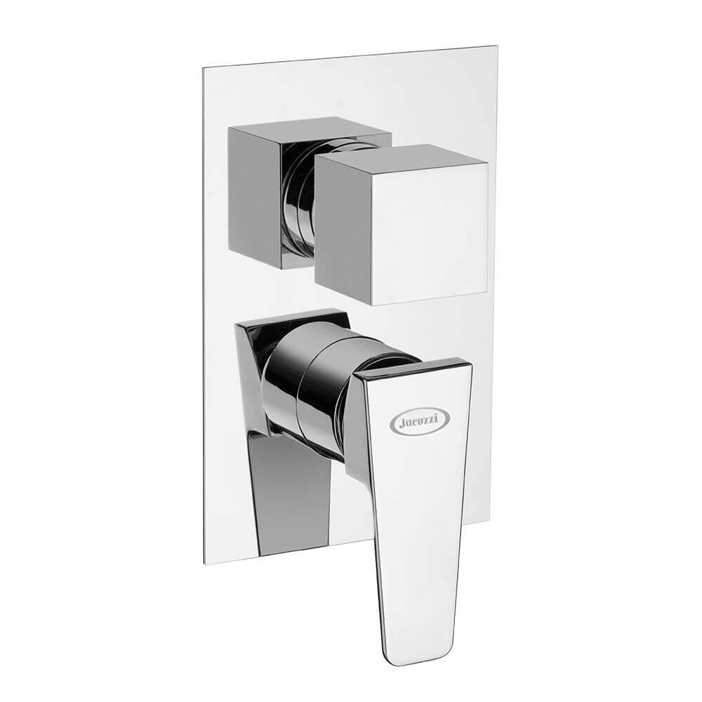 Miscelatore doccia incasso con deviatore monoleva Jacuzzi rubinetteria Beam ottone cromato