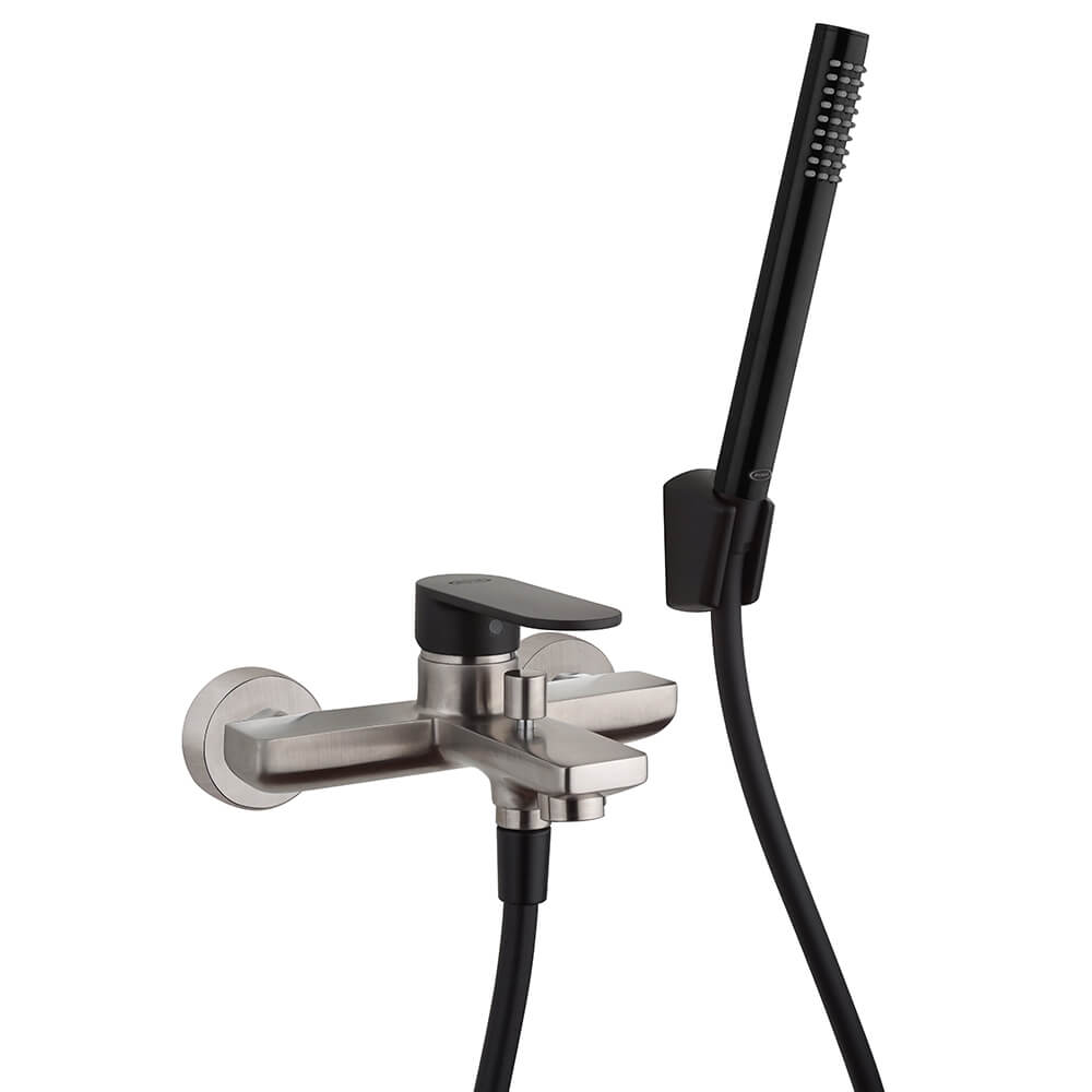 Miscelatore gruppo vasca Jacuzzi Rubinetteria nichel e nero opaco Arcshop