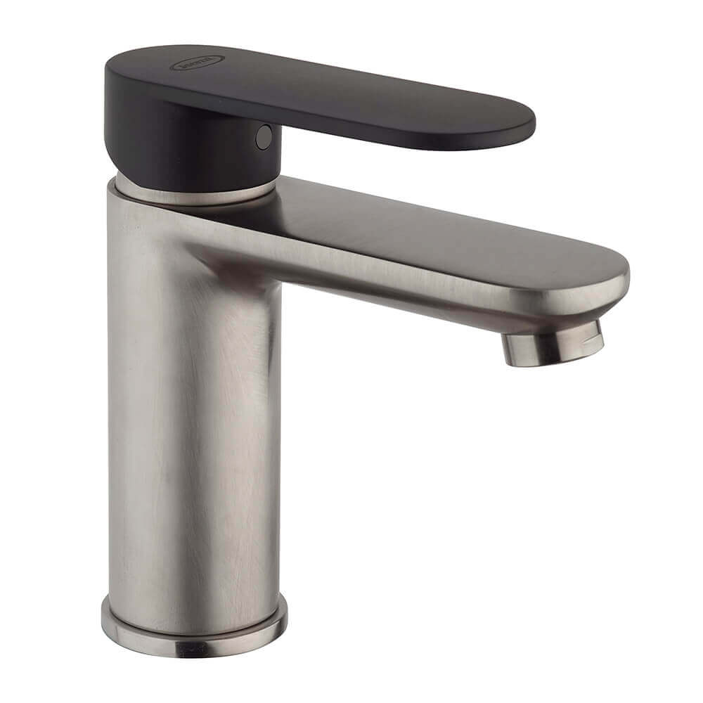 Rubinetto lavabo Jacuzzi Borea nichel e nero opaco per piletta click clack Arcshop
