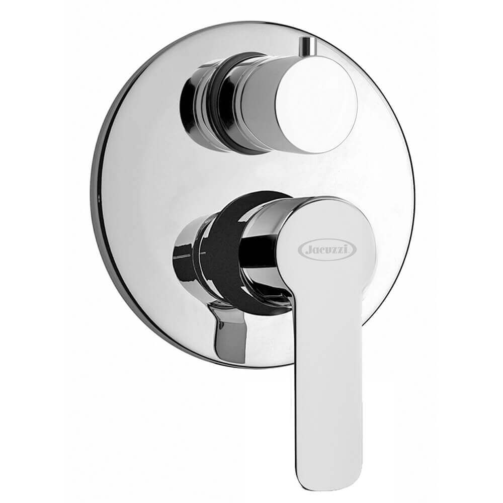 Set miscelatori lavabo alto + bidet + incasso doccia con deviatore Jacuzzi | rubinetteria Eolo ottone cromato per piletta click clack