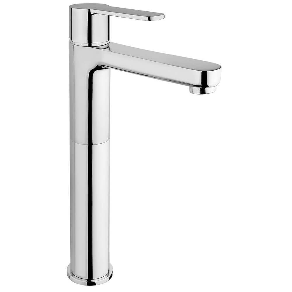 Set miscelatori lavabo alto + bidet + esterno doccia Jacuzzi | rubinetteria Eolo ottone cromato per piletta click clack Arcshop