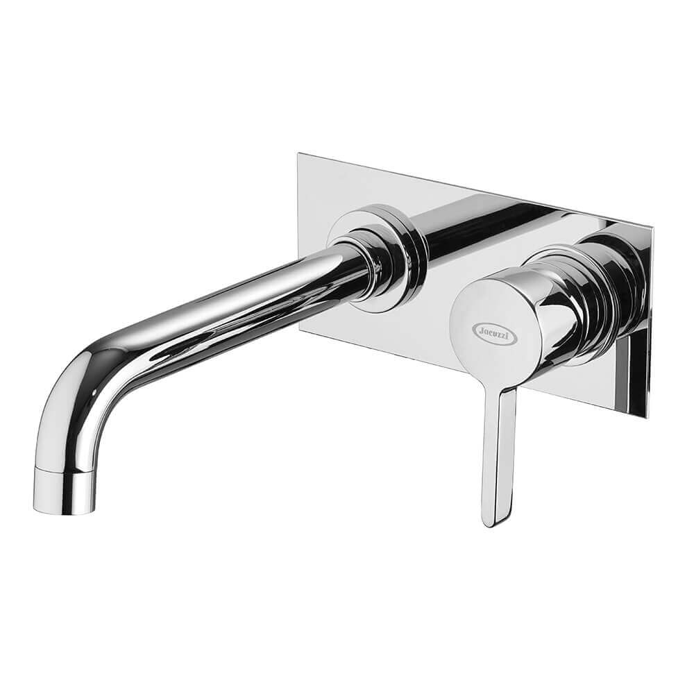 Jacuzzi Rubinetteria lavabo a muro con piastra serie Fiamma Arcshop