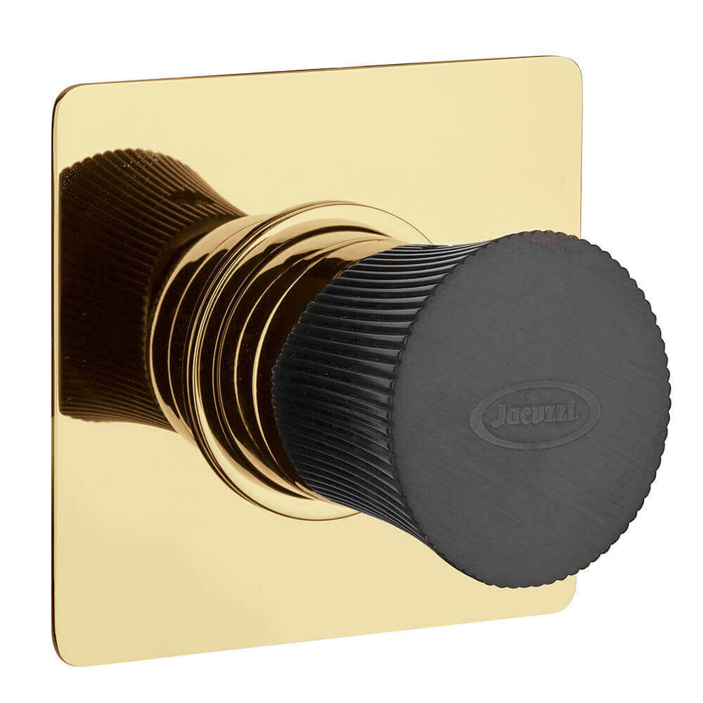 Set miscelatori Jacuzzi Rubinetteria lavabo alto bidet e doccia incasso oro spazzolato serie Illumina