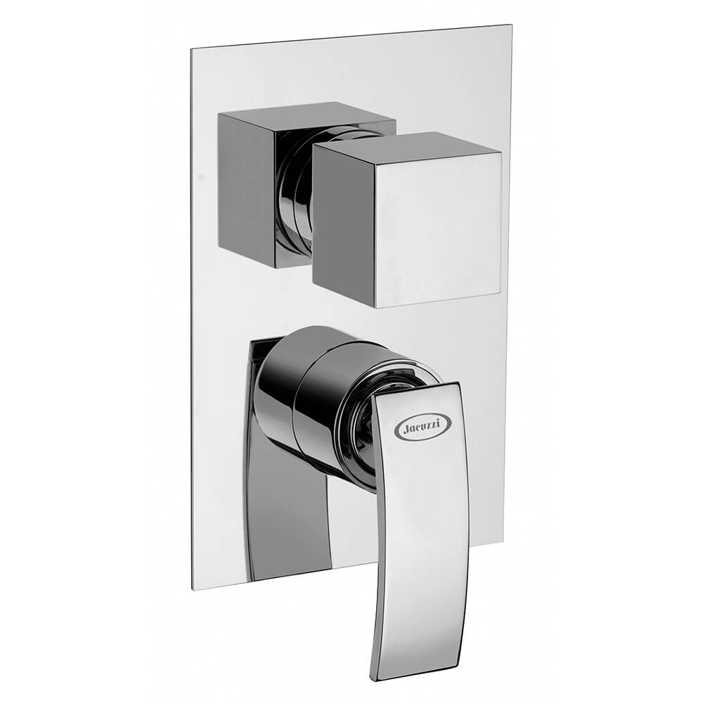 Jacuzzi | rubinetteria Set doccia Glint con miscelatore doccia incasso braccio soffione ultrapiatto quadrato 25 cm e doccetta Arcshop
