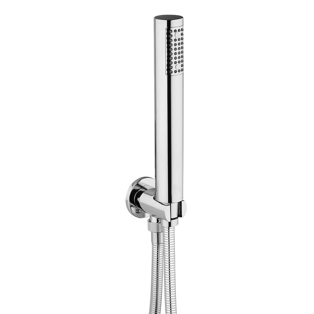 Set doccia Jacuzzi | Rubinetteria tondo con doccetta soffione ultrapiatto tondo 25 cm e braccio doccia