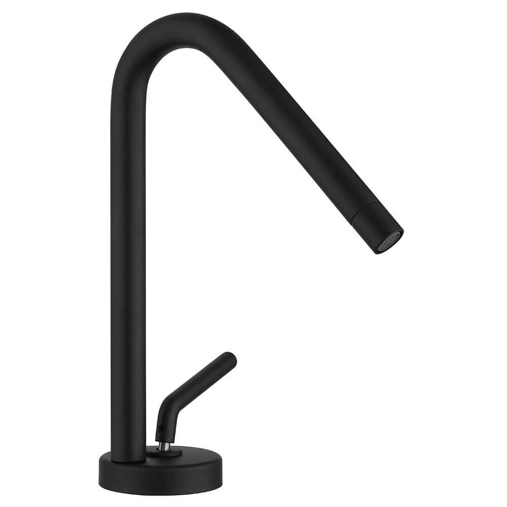 Rubinetto per lavabo nero opaco Lumos di Jacuzzi Rubinetteria per piletta click clack Arcshop