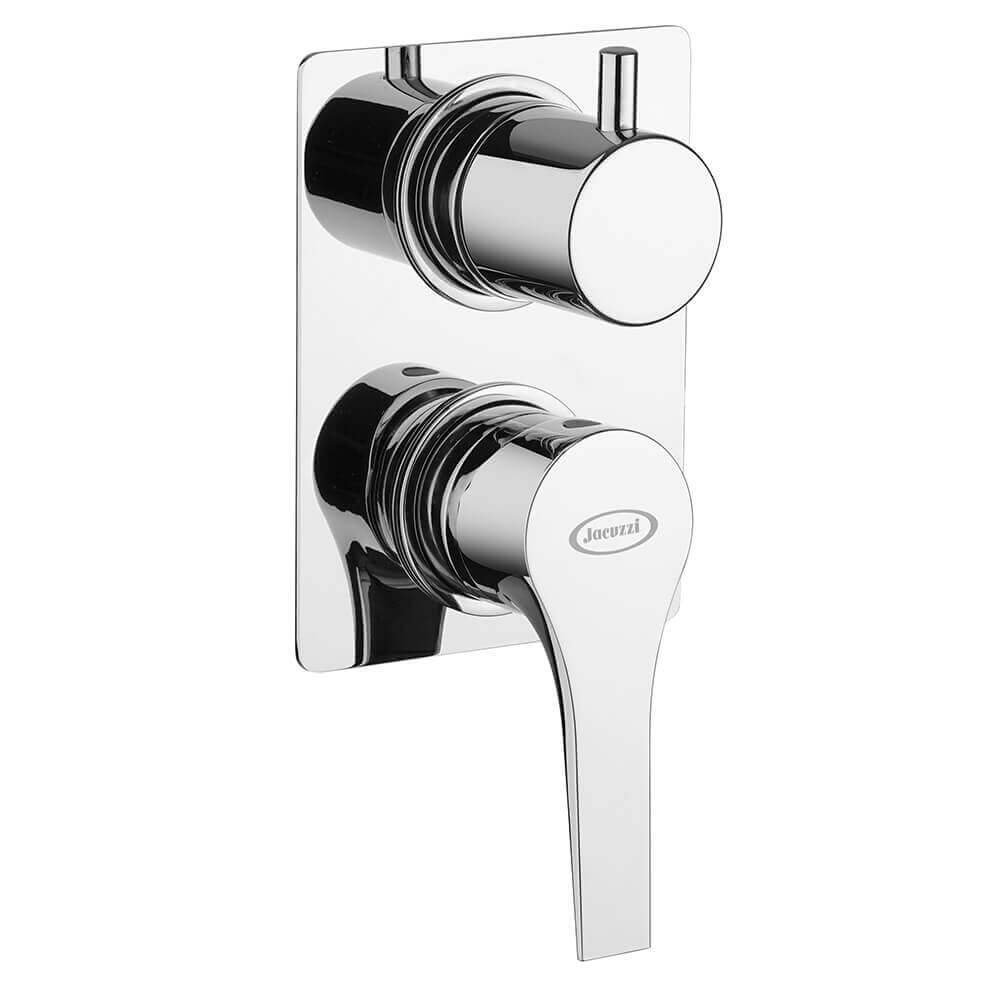 Set miscelatori lavabo + bidet + incasso doccia con deviatore Jacuzzi | rubinetteria Moonlight ottone cromato per piletta click clack Arcshop