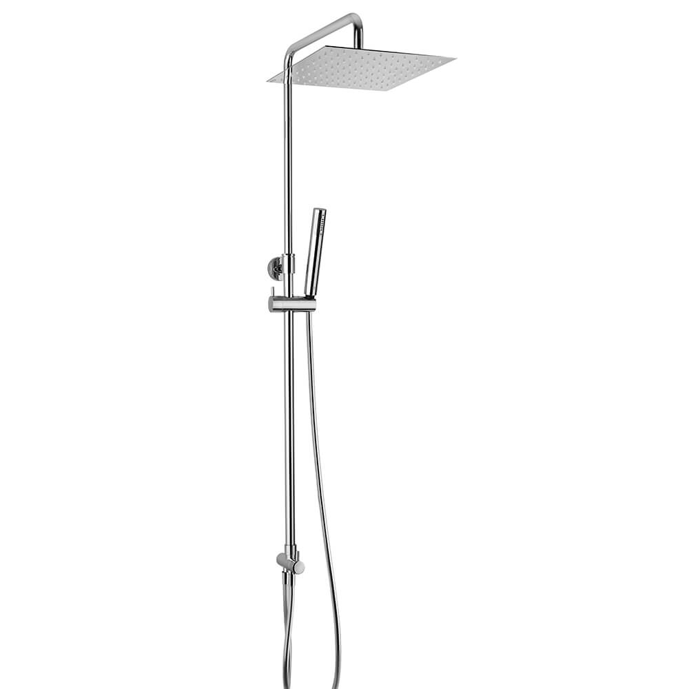 Colonna doccia Sunset di Jacuzzi | Rubinetteria con soffione ultrapiatto 25x25 cm e deviatore