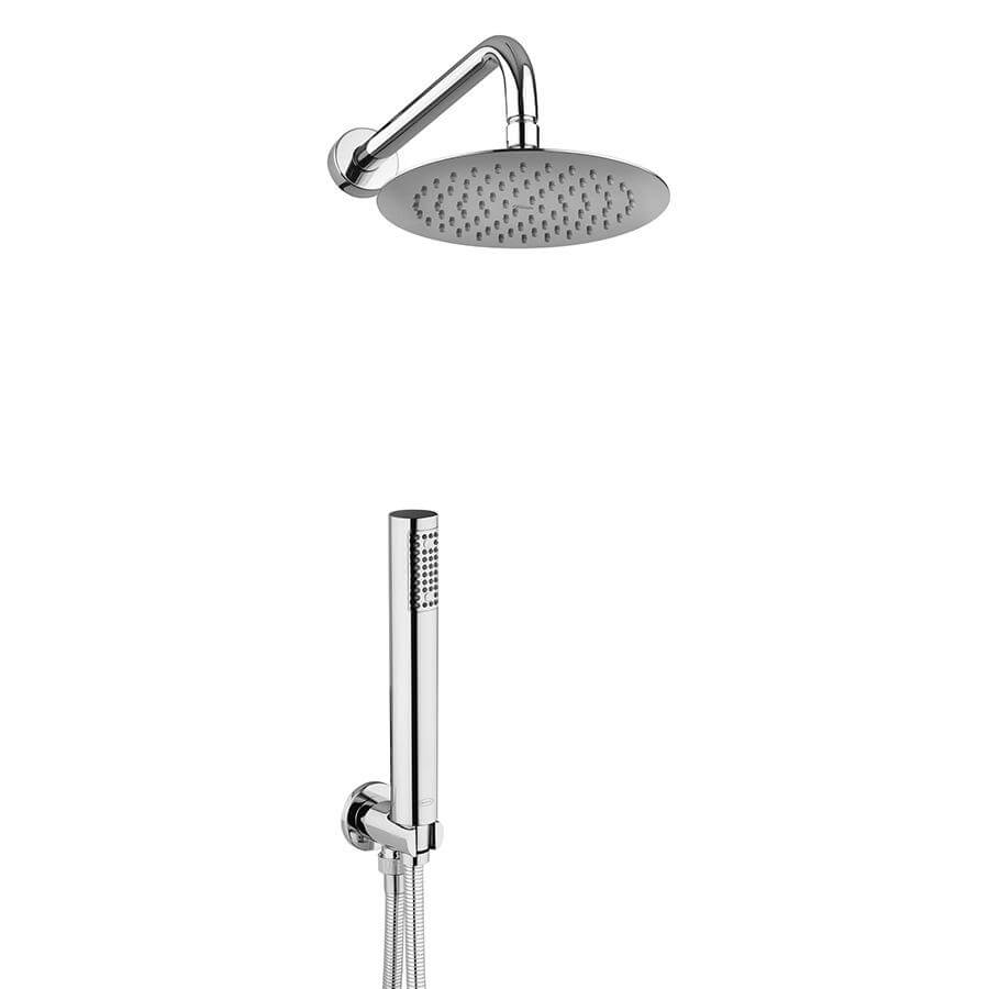 Kit Doccia Incasso Jacuzzi Tondo Ø 25 cm con soffione ultraslim braccio e doccino Garanzia 10 Anni
