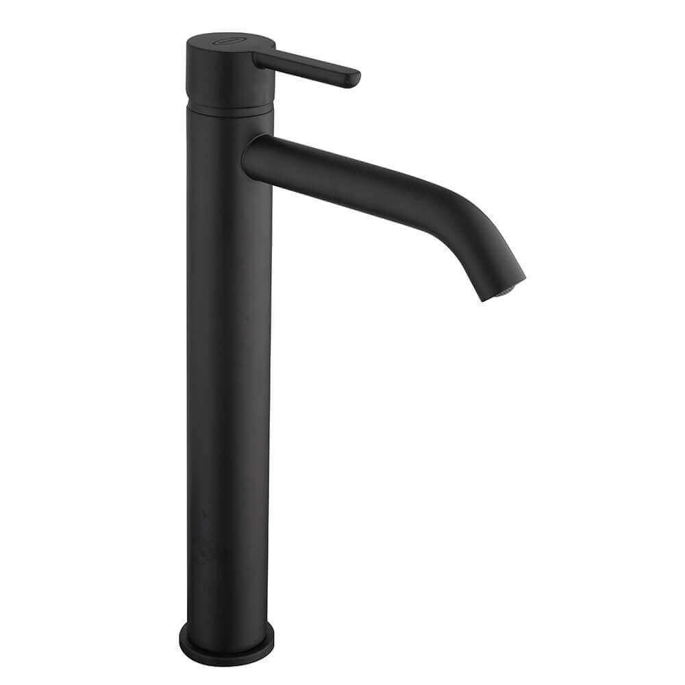 Miscelatori lavabo alto bidet e incasso doccia con deviatore nero opaco Jacuzzi | rubinetteria Sunset per piletta click clack