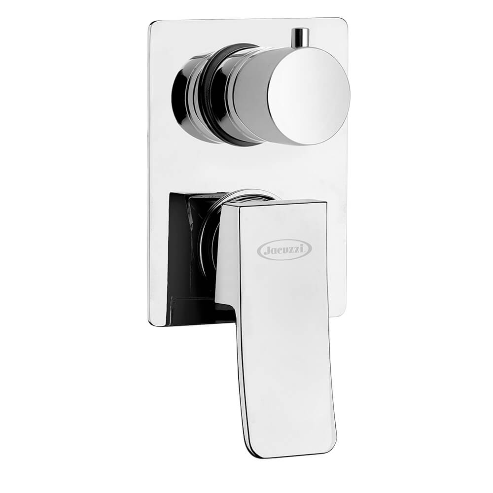 Kit doccia completo Jacuzzi | Rubinetteria Tank con braccio, soffione 25cm, doccetta e miscelatore Arcshop