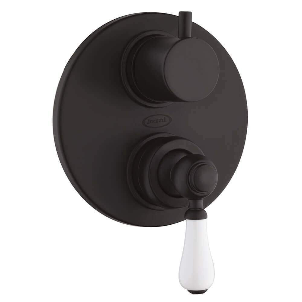 Miscelatori lavabo alto bidet e doccia incasso con deviatore Jacuzzi Rubinetteria modello Tosca nero opaco Arcshop