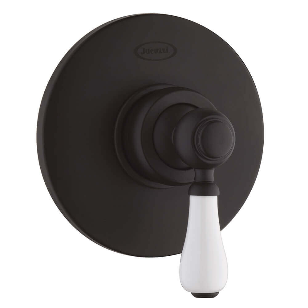 Set rubinetti lavabo tipo alto bidet e incasso doccia nero opaco serie Tosca di Jacuzzi Rubinetteria