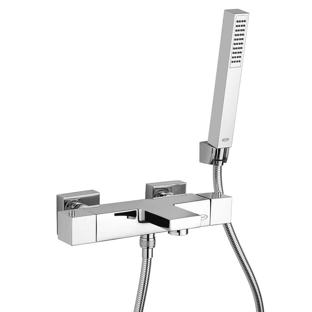 Set rubinetti lavabo bidet e gruppo vasca termostatico serie Twinkle di Jacuzzi Rubinetteria