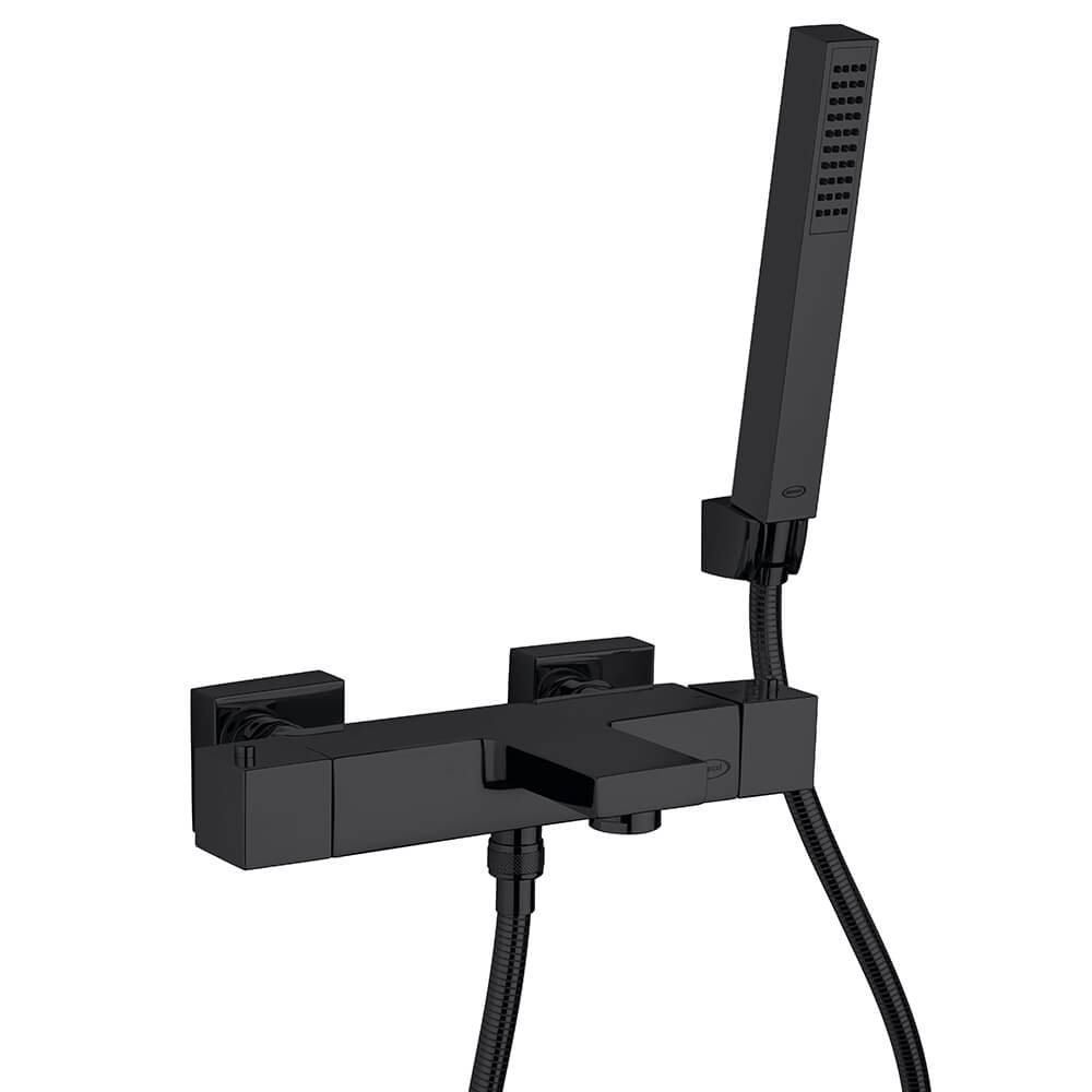 Gruppo vasca termostatico nero opaco Jacuzzi Rubinetteria Twinkle Arcshop