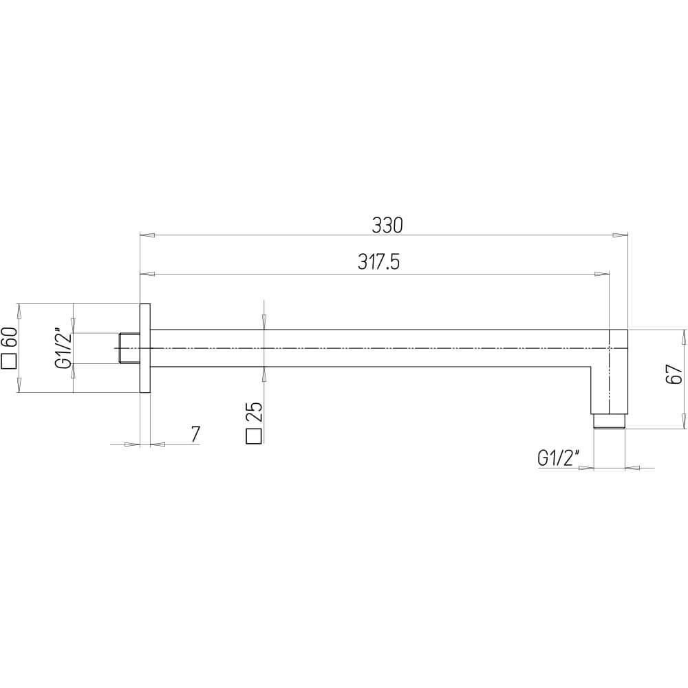 Kit doccia completo Jacuzzi | Rubinetteria Tank con braccio, soffione 25cm, doccetta e miscelatore Arcshop