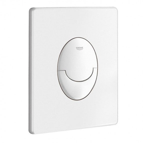 Cassetta di scarico grohe ad incasso completa di canotto e piastra di azionamento risciacquo Skate Air bianca Arcshop