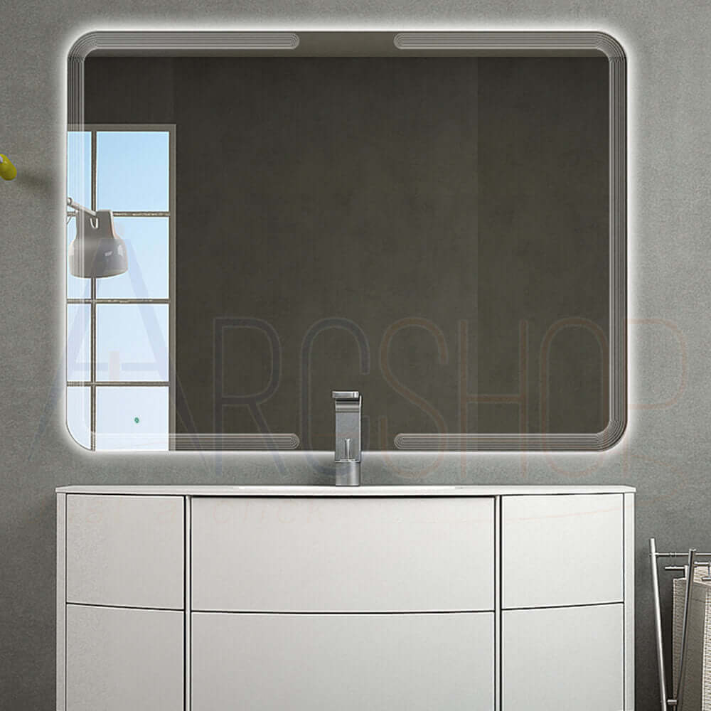 Specchio LED con righe accensione touch 90X120 Arcshop