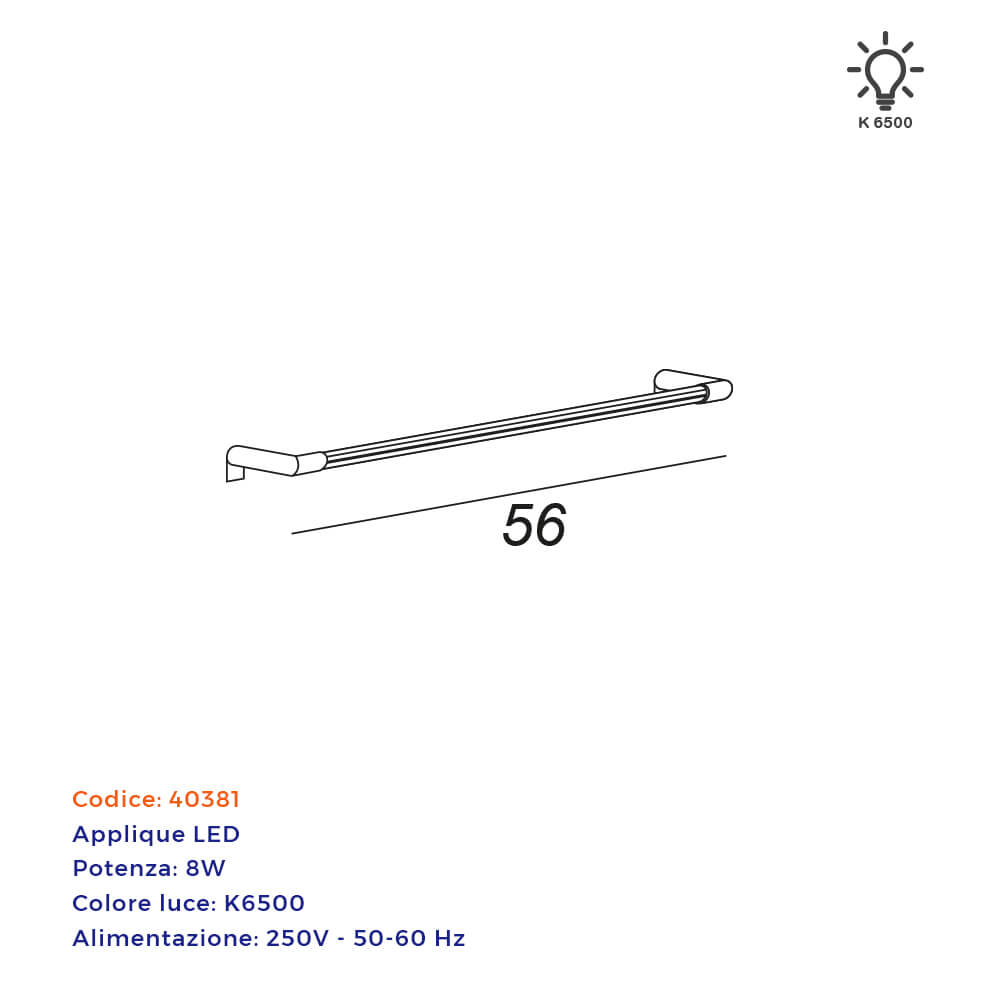 Lampada LED a basso consumo 56 cm Arcshop