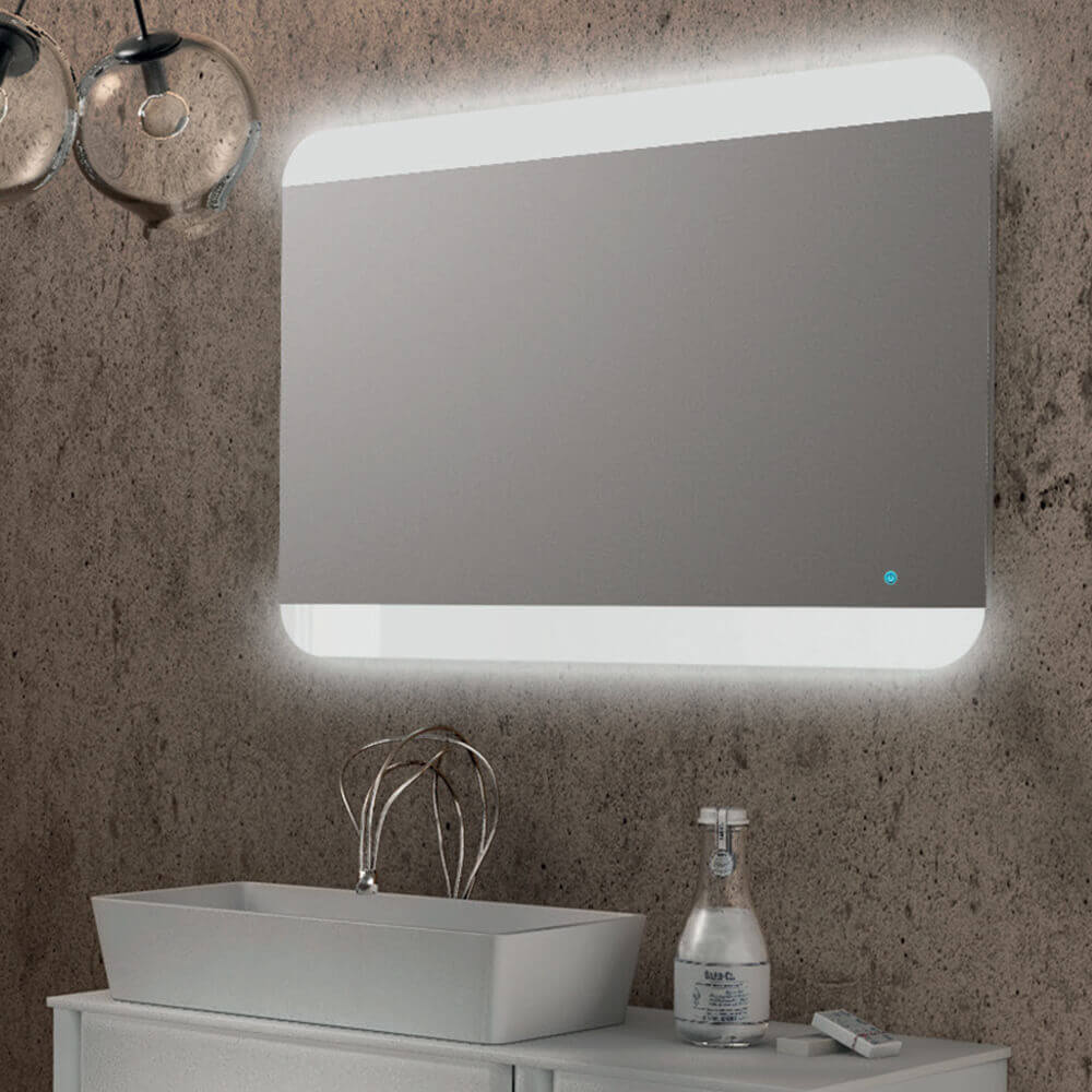 Specchio 70X100 LED touch bordi satinati retroilluminato Arcshop